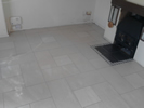 Tiled Floor & Fireplace